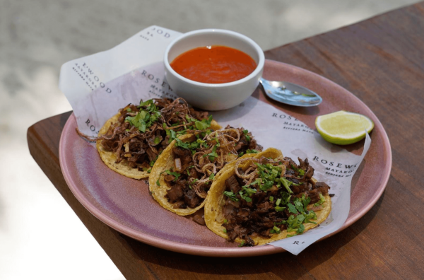 street-style tacos at rosewood mayakoba beach club